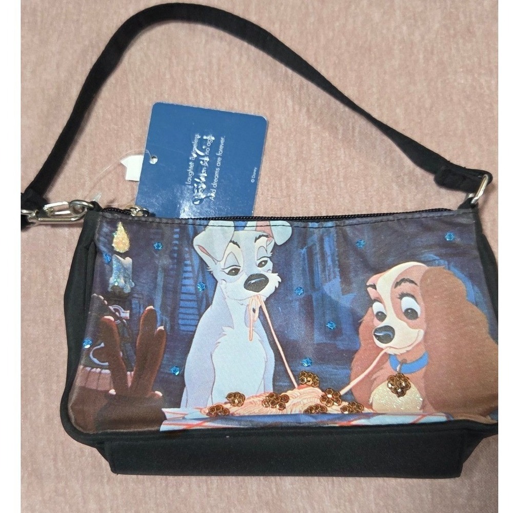 NWT Disney Lady and the Tramp Bag Womens Small Multicolor Spaghetti Scene